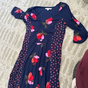 Boden Navy MIDI Dress